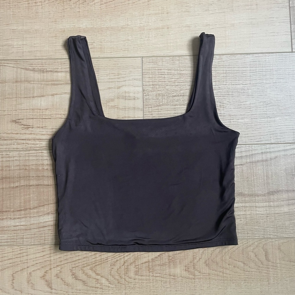 Women's Sleeveless Crop Top - Chocolate Brown